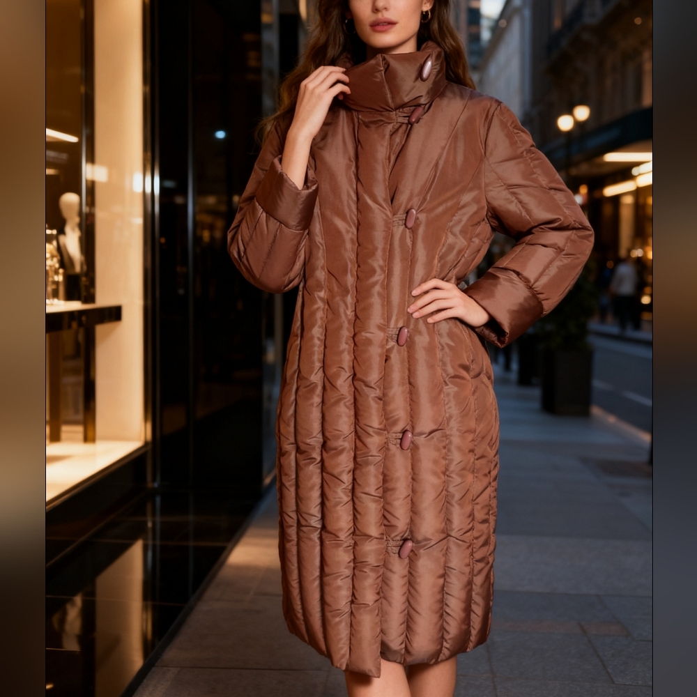 Vintage Full-length Goose Down Puffer Coat